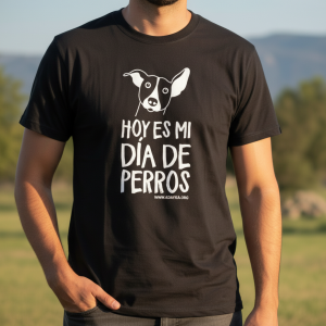 Camiseta hoy es mi dia de perros chico negro